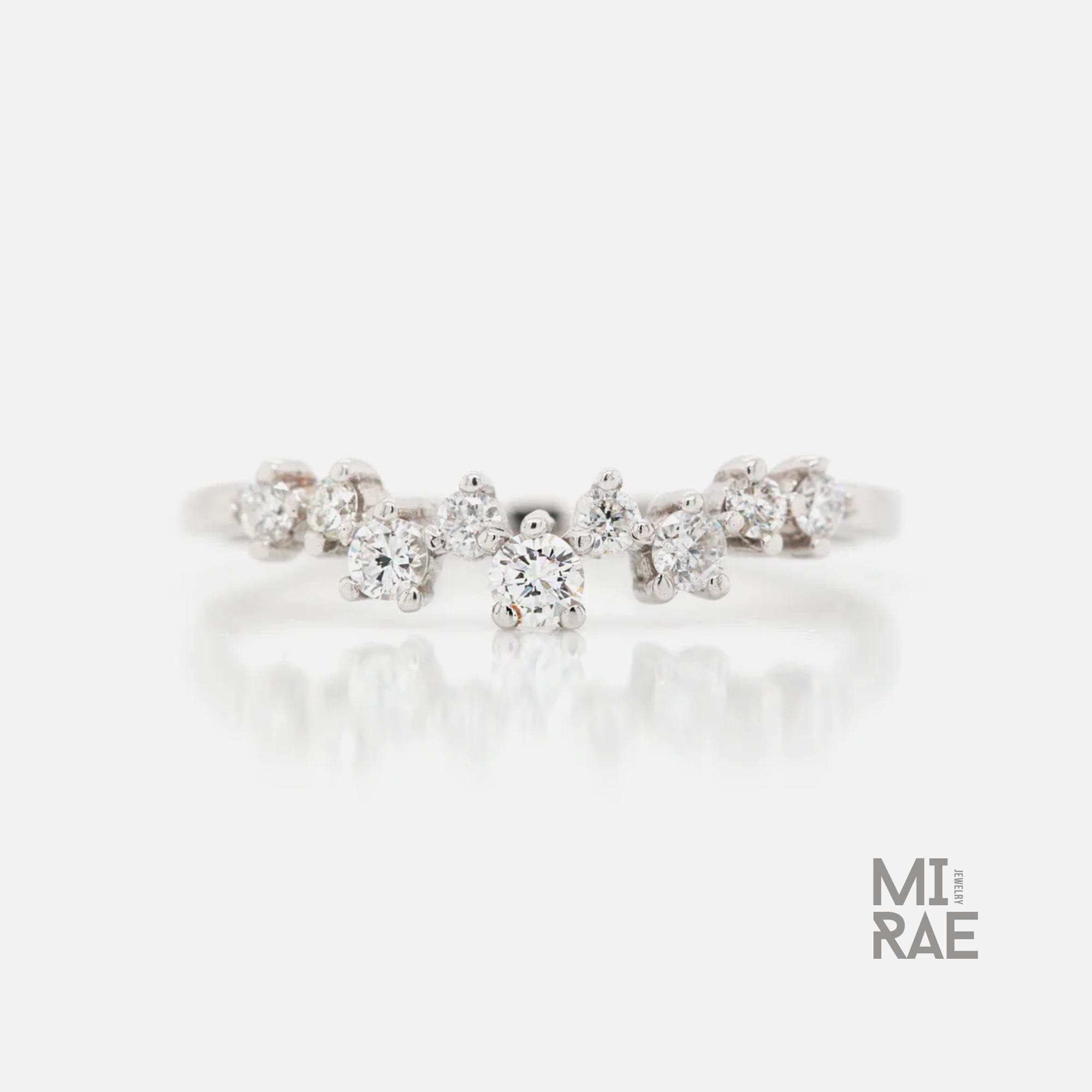 Diamond Stacking Band | Dainty Gold Eternity Ring | Handmade Stackable Ring