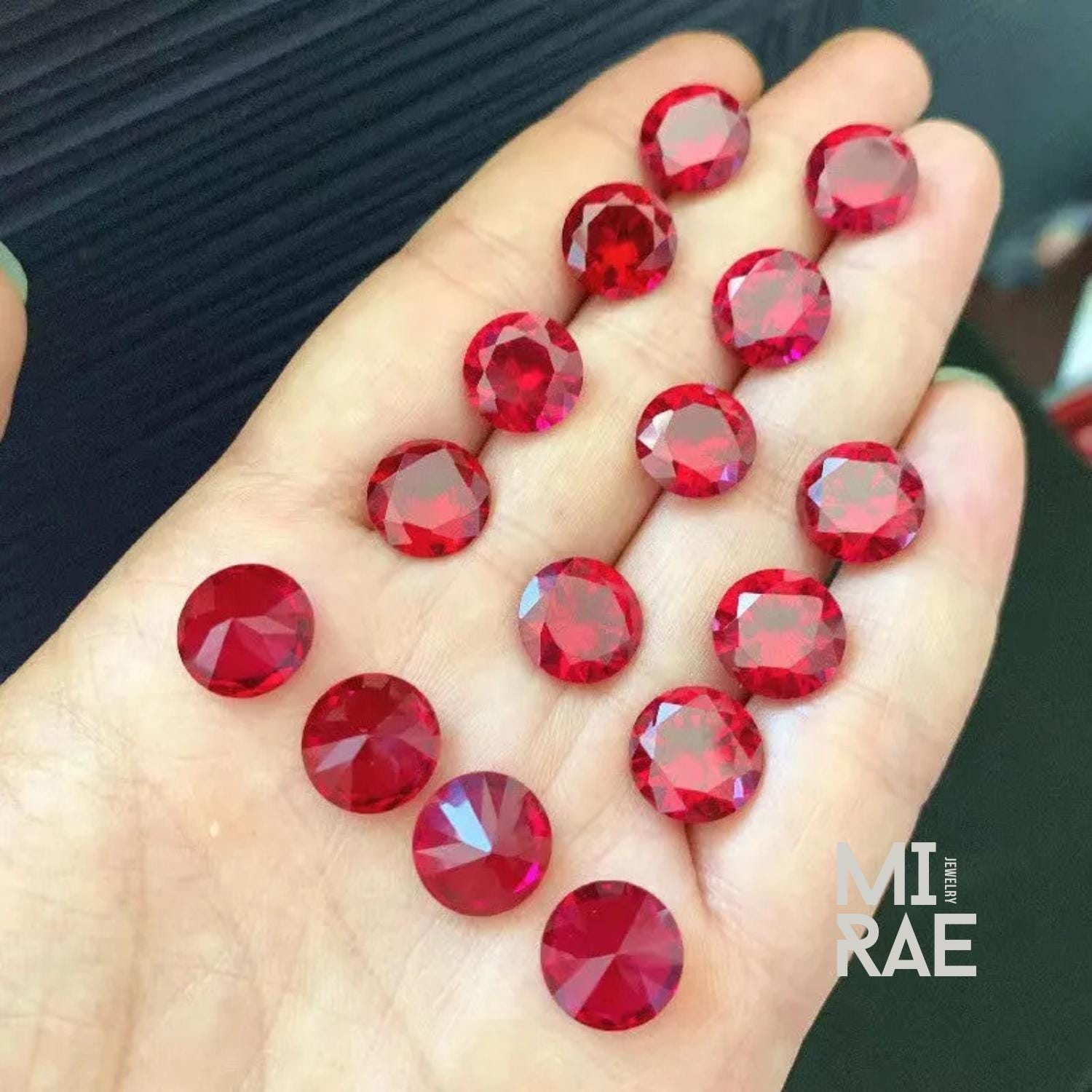 Red Ruby Moissanite Pendant: 10K Gold July Birthstone Necklace