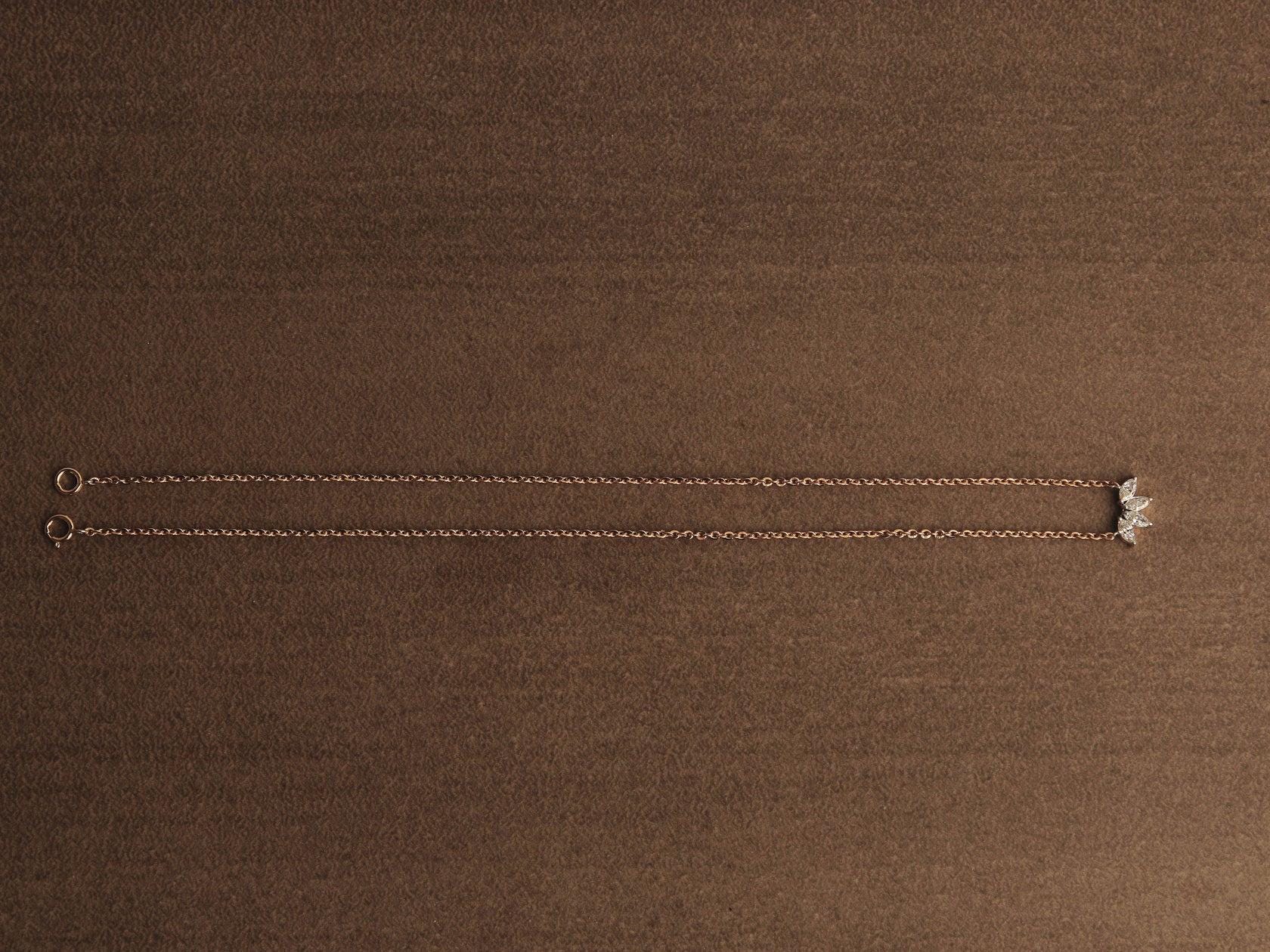 Moissanite Leaf Necklace: 10K Gold or Sterling Silver Dainty Jewelry