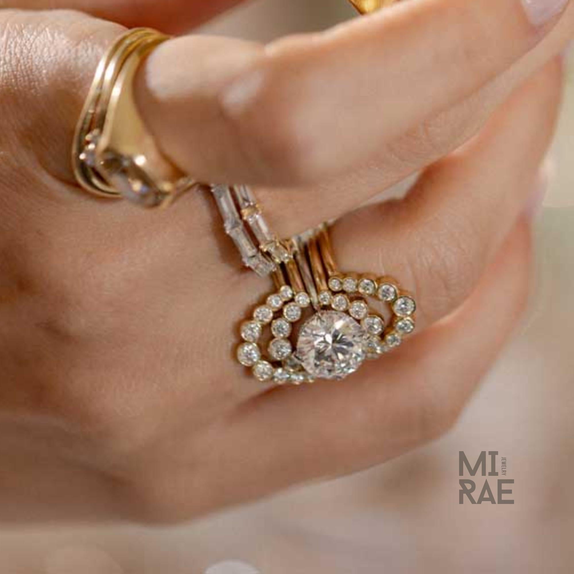 Dainty Lab Grown Diamond Wedding Band: Modern Bezel Stacking Ring