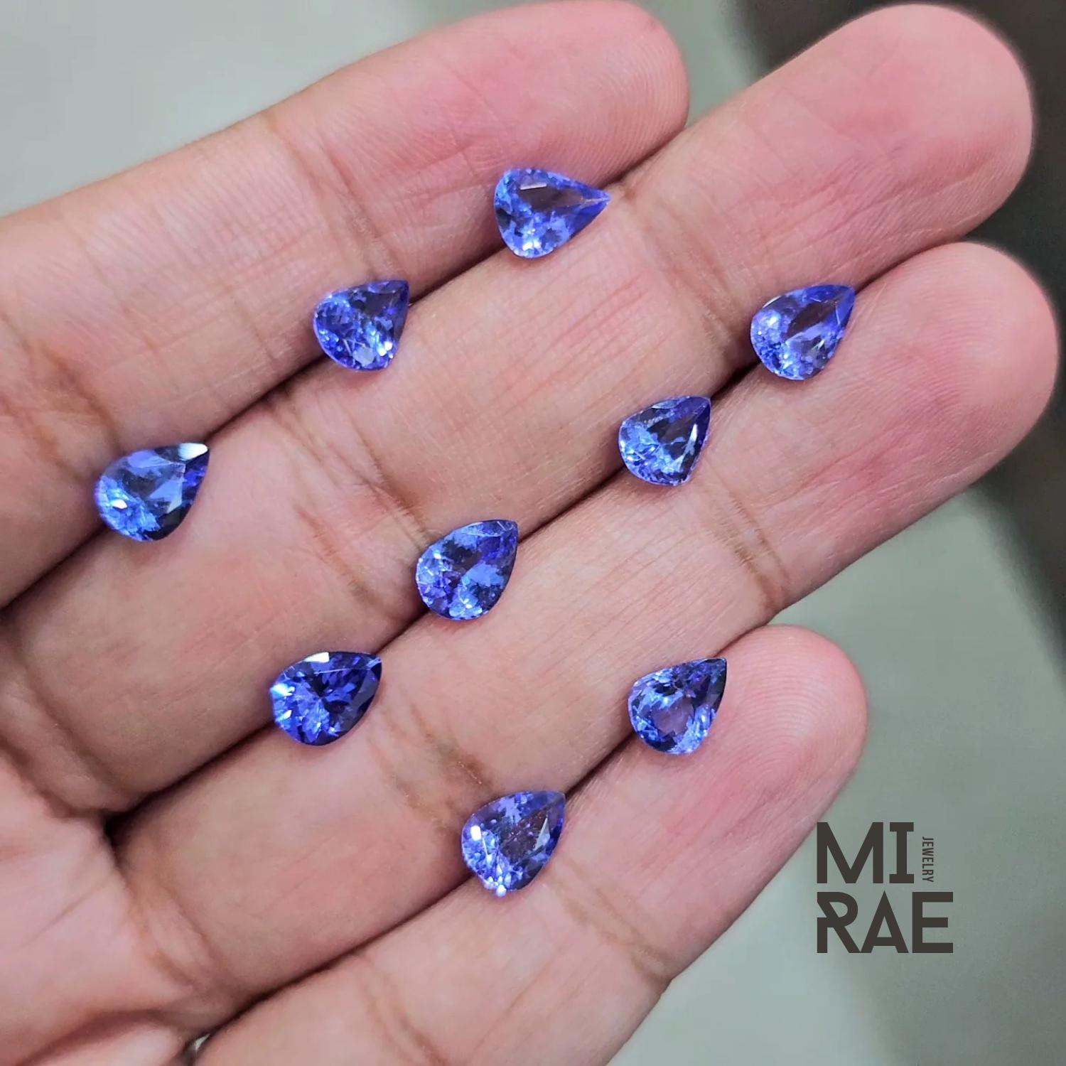 Tanzanite Teardrop Pendant: Violet Blue Gemstone, Gold or Silver