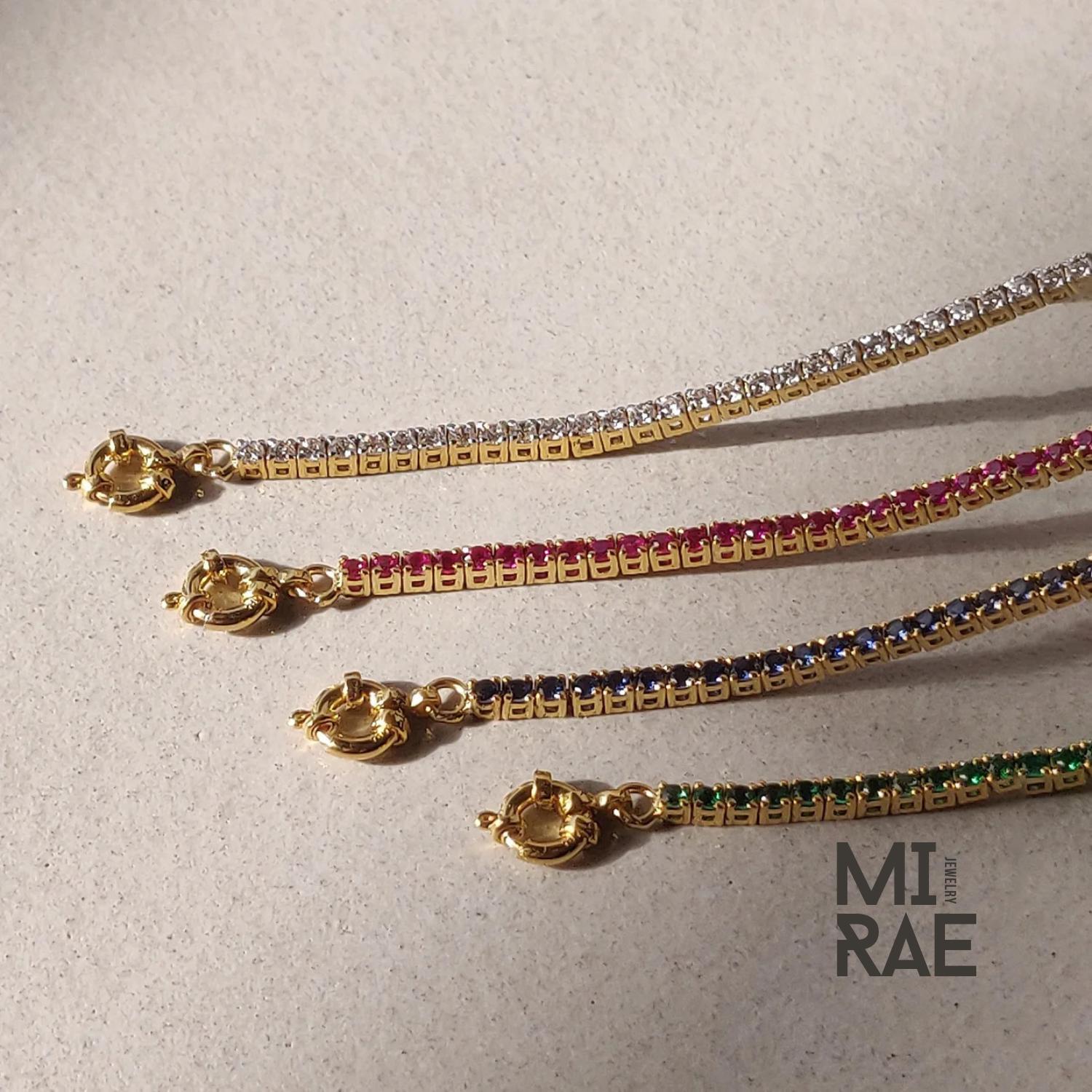 Half Tennis & Half Paperclip Chain Bracelet, Dainty Gold Minimalist Jewelry, Luxury Gift for Her, Stacking Adjustable Birthstone Link Chain