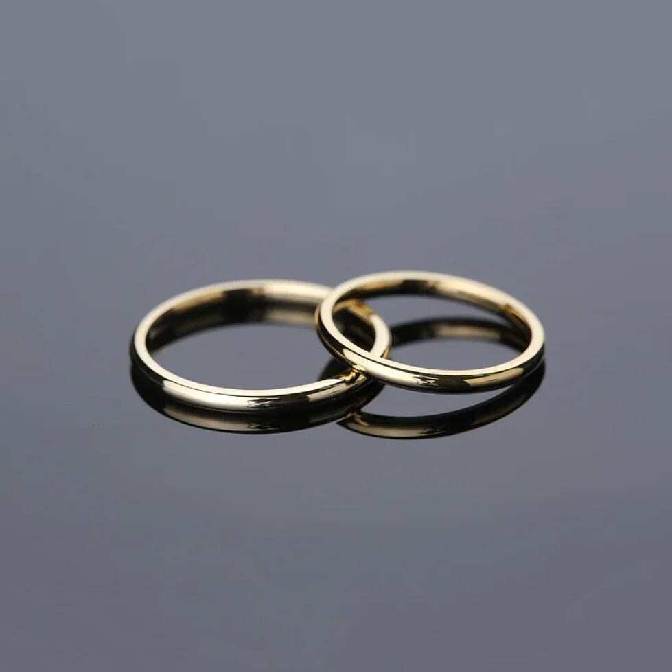 Minimalist 10K Solid Gold Band: Thin Stacking Ring