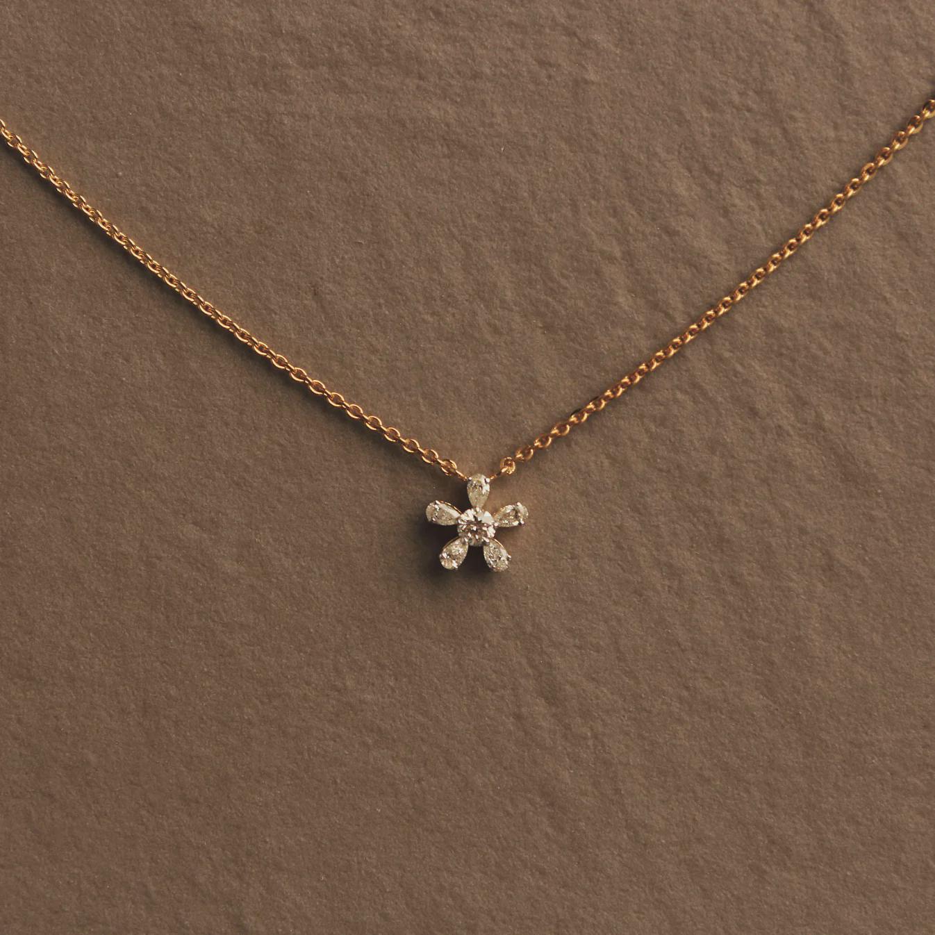 Dainty Snowflake Moissanite Pendant