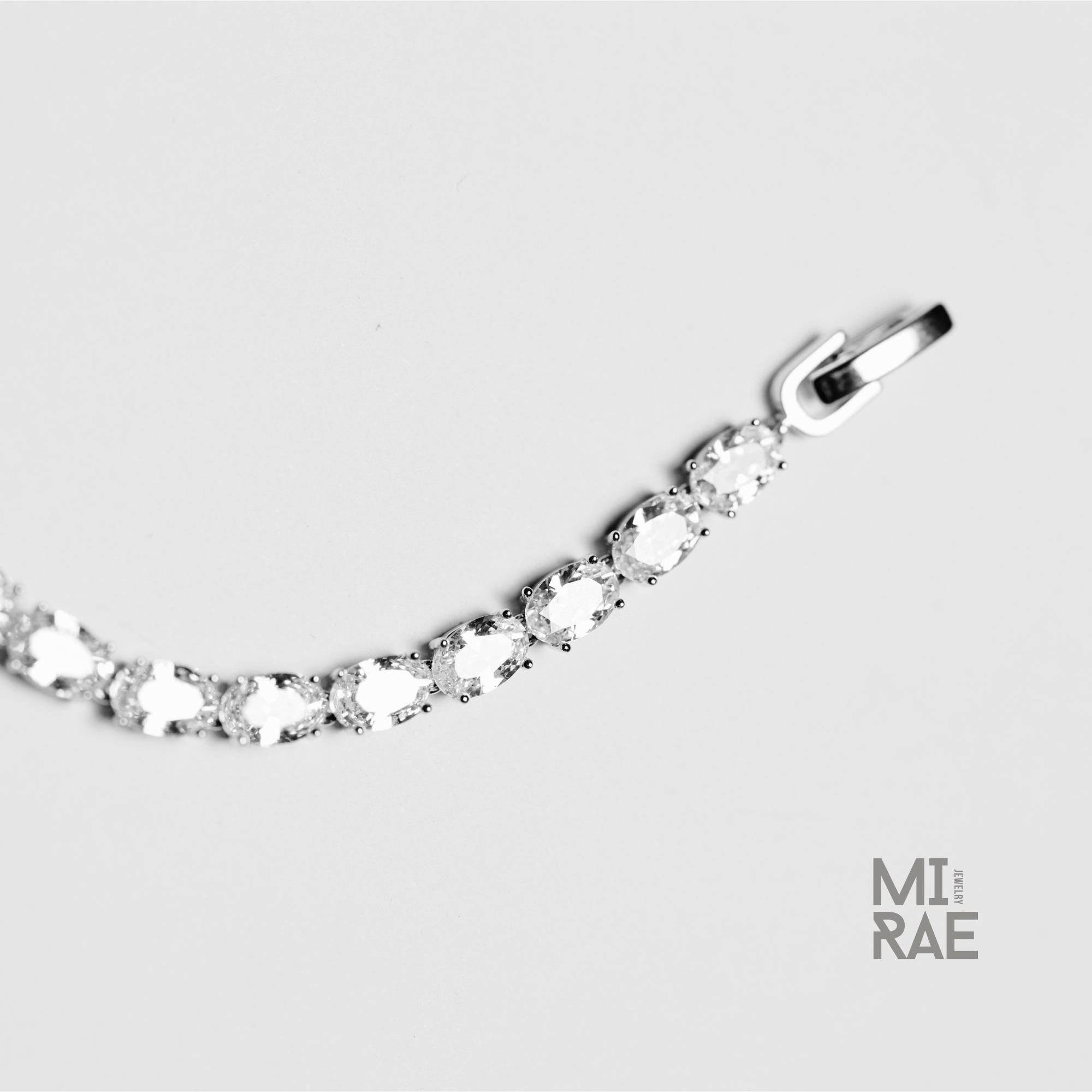 Moissanite or Cubic Zirconia Tennis Bracelet 925 Sterling Silver Minimalist Bridal Jewelry Bridesmaid Gift Dainty Chain