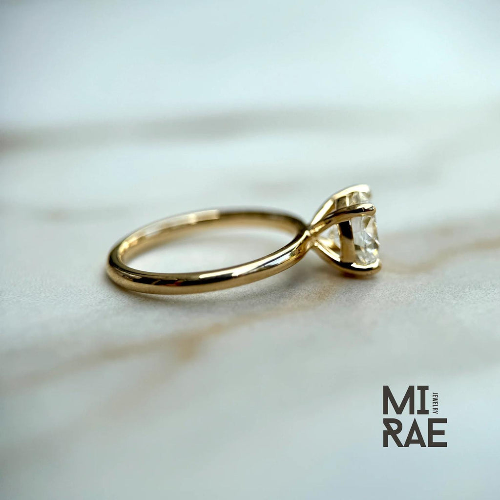 1ct Lab Grown Diamond Engagement Ring – IGI Certified Sustainable 14K Gold Solitaire | Ethical Wedding Ring for Her