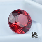 Red Ruby Moissanite Pendant: 10K Gold July Birthstone Necklace