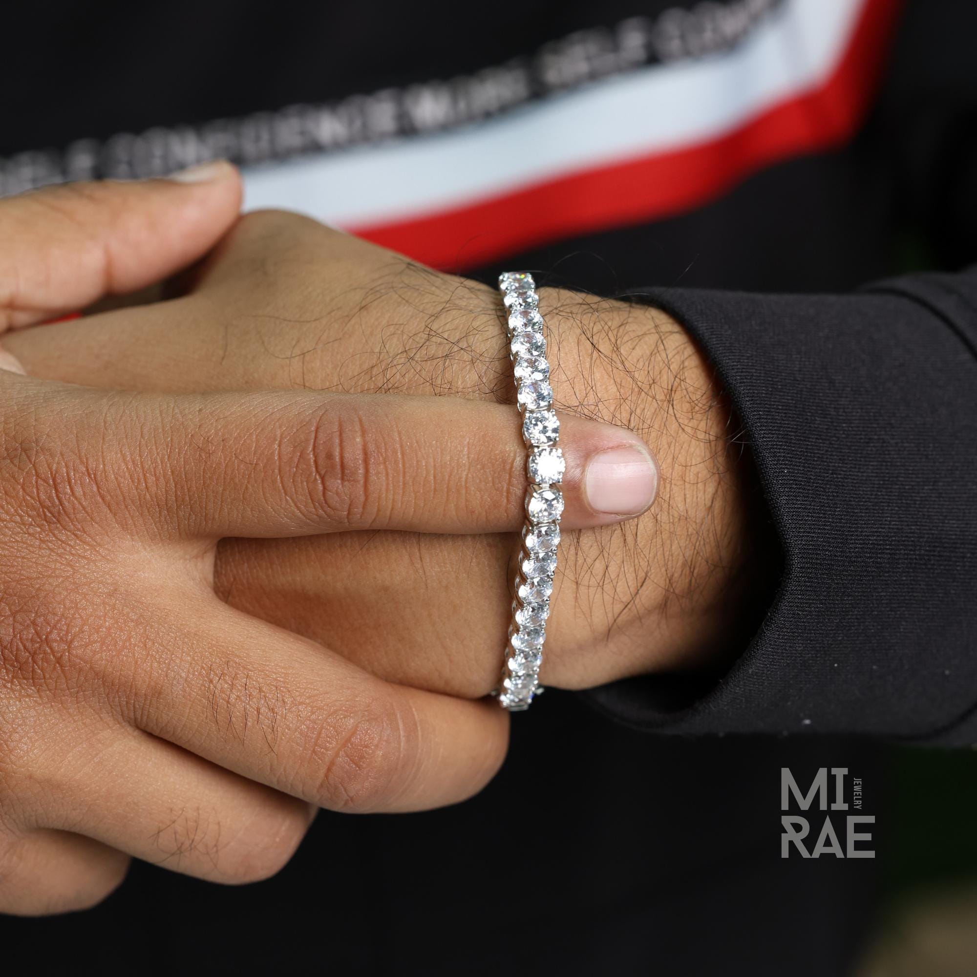 3 mm VVS Lab Diamond Sterling Silver Dainty Tennis Bracelet