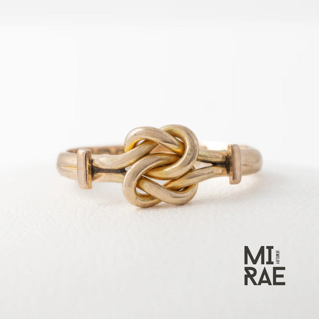 Victorian Knot Ring: 14K Yellow Gold Promise Ring