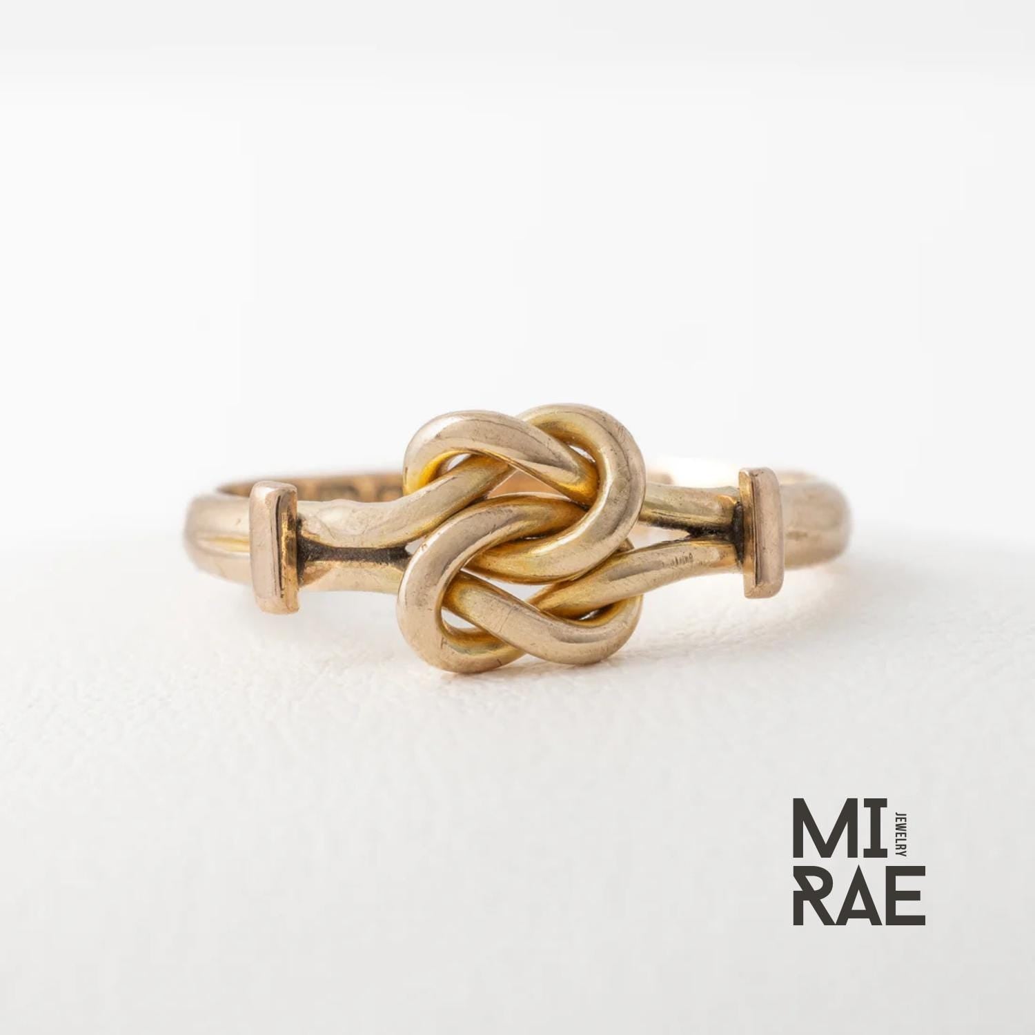 Victorian Knot Ring: 14K Yellow Gold Promise Ring