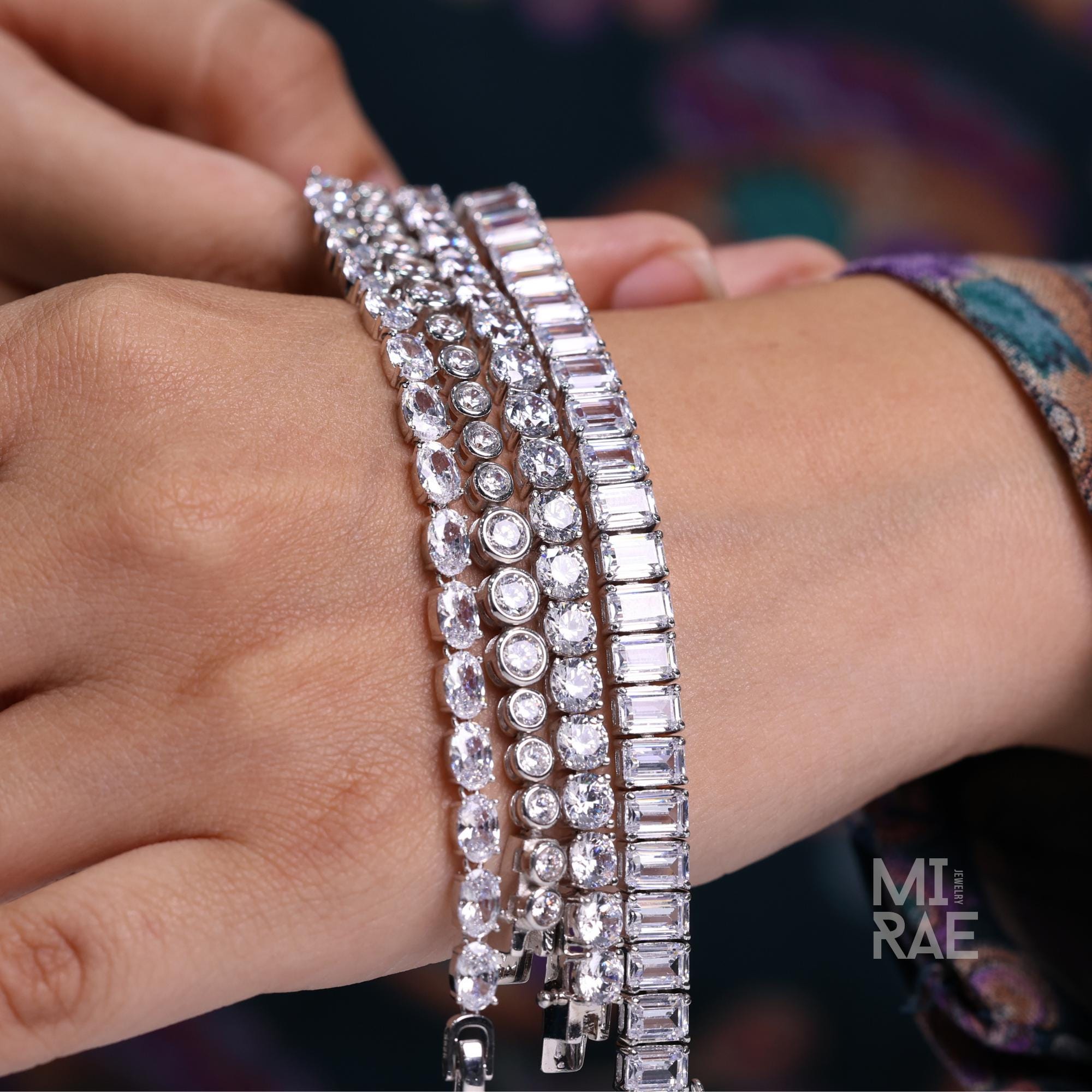 925 Sterling Silver CZ Tennis Bracelet