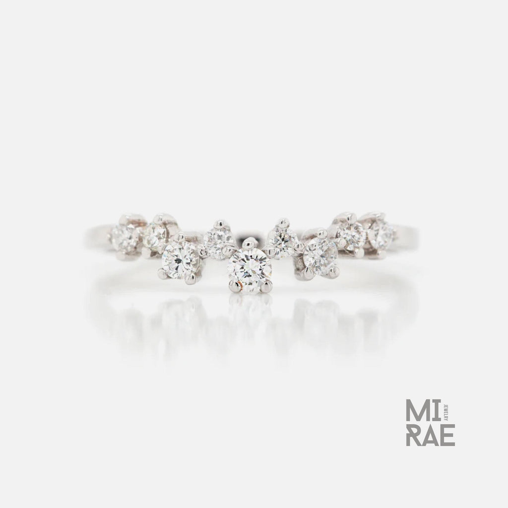 Diamond Stacking Band | Dainty Gold Eternity Ring | Handmade Stackable Ring