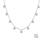 14K Gold Diamond Clover Necklace: Dainty Floral Pendant