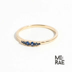 Gold Gemstone Birthstone Ring: Emerald, Ruby, Sapphire, Diamond