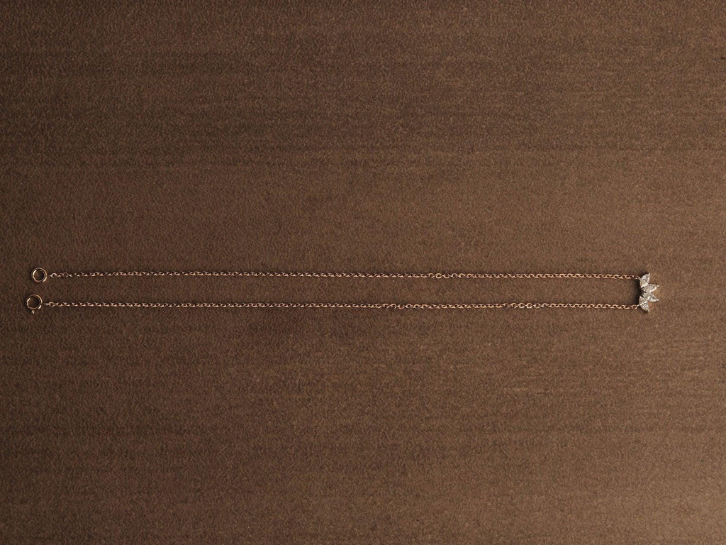 Moissanite Leaf Necklace: 10K Gold or Sterling Silver Dainty Jewelry