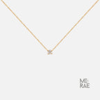 Dainty Round Brilliant Cut Lab Grown Diamond Pendant Chain