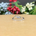 Marquise Moissanite Engagement Ring: 1Ct Silver & 10K Gold Bypass Solitaire