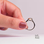 2 Carat Marquise Lab Created CVD Diamond Bezel Set Ring | 14K Gold Shank Engagement Ring | Vintage Modern Cathedral Bridal Jewellery