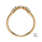 Curved Diamond Wedding Band: 0.25 CTW Lab Grown Diamonds, Solid Gold