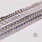 925 Sterling Silver CZ Tennis Bracelet, Minimalist Diamond Chain, Rhodium Plated, Bridesmaid Gift, Wedding Jewelry, Elegant Silver Bracelet