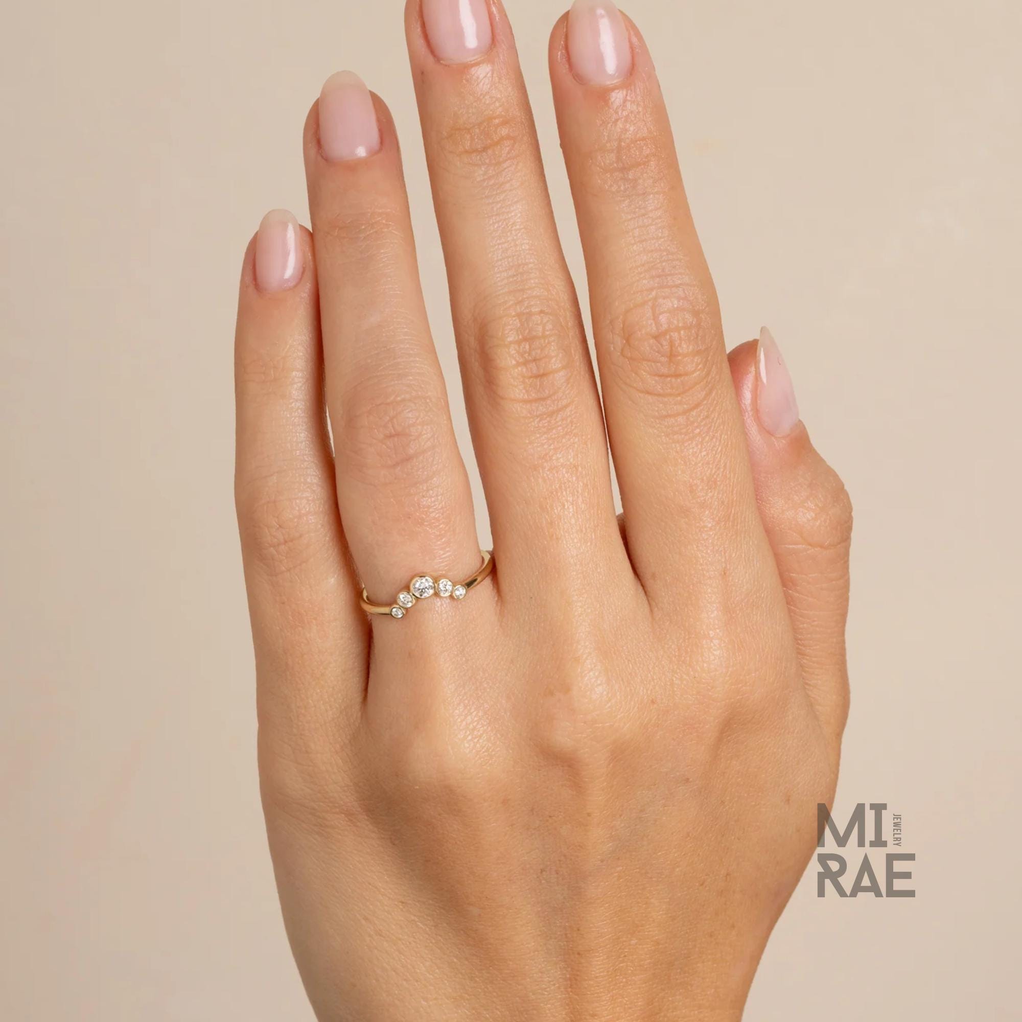 Dainty Lab Grown Diamond Eternity Ring: 0.15 CTW, Bezel Setting