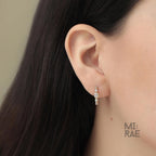 Oval Diamond Bezel Set Hoop Earrings | Lab Grown Diamond 14K Gold Hoops | Everyday Luxury Earrings