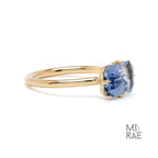 3.00 CT East West Emerald Cut Blue Sapphire Ring | Modern Sapphire Engagement Ring in 14k Gold | Unique Color Change Anniversary Gift
