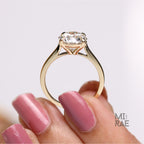 3 Carat Round Lab Diamond Solitaire Engagement Ring, 14k Gold, IGI Certified