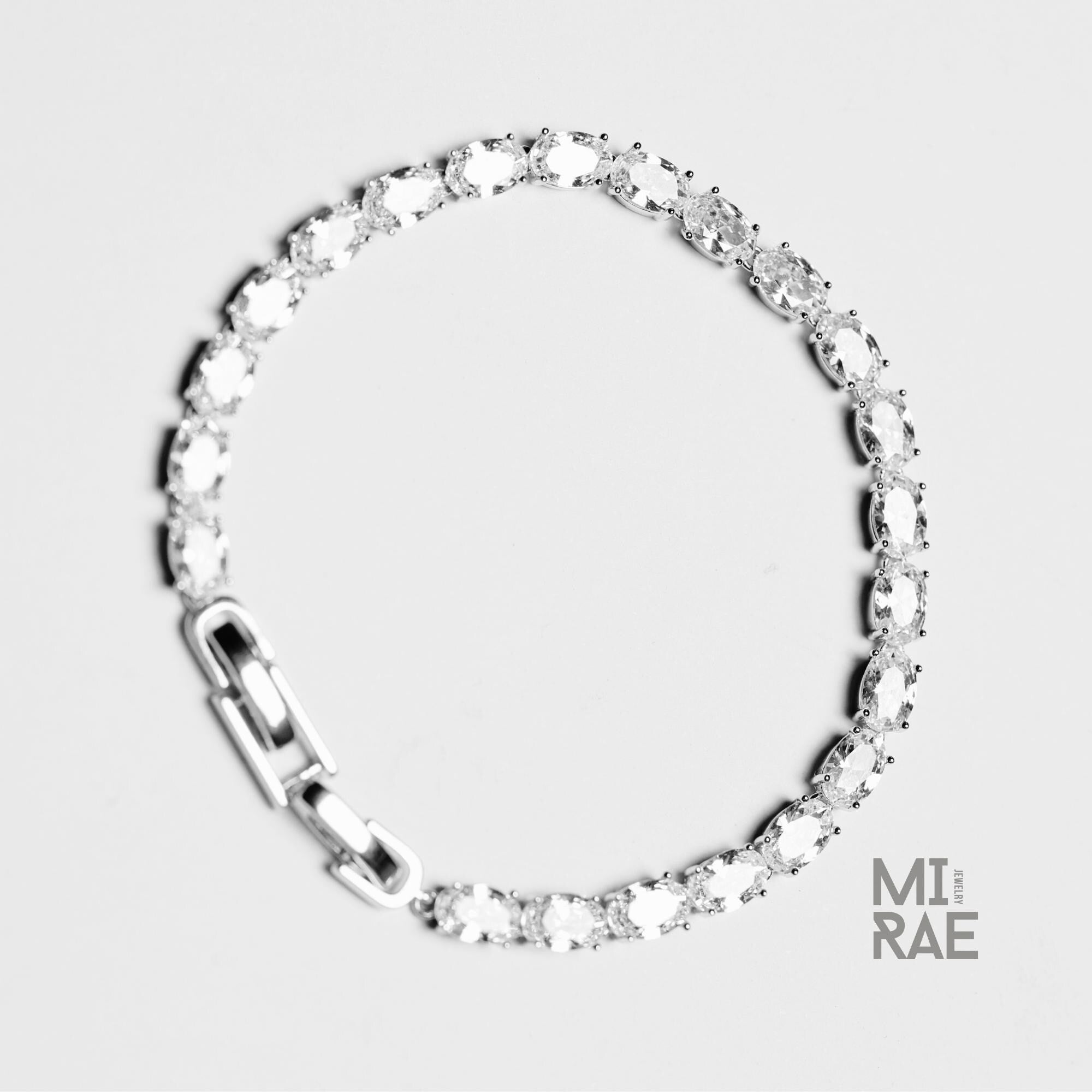 Moissanite or Cubic Zirconia Tennis Bracelet 925 Sterling Silver Minimalist Bridal Jewelry Bridesmaid Gift Dainty Chain