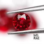 Red Ruby Moissanite Pendant: 10K Gold July Birthstone Necklace