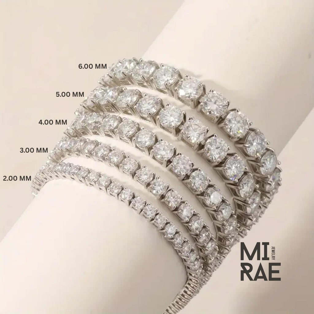Moissanite Tennis Bracelet: D Color VVS1 Sterling Silver Wedding Jewelry