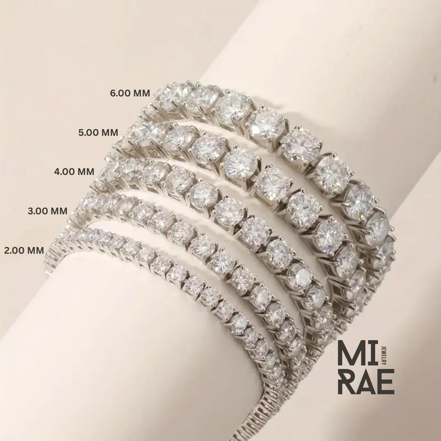 Moissanite Tennis Bracelet: D Color VVS1 Sterling Silver Wedding Jewelry