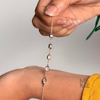 14K Rose Gold Lab Grown Diamond Bracelet: Bezel Set Mix Cut, Ethical Jewelry