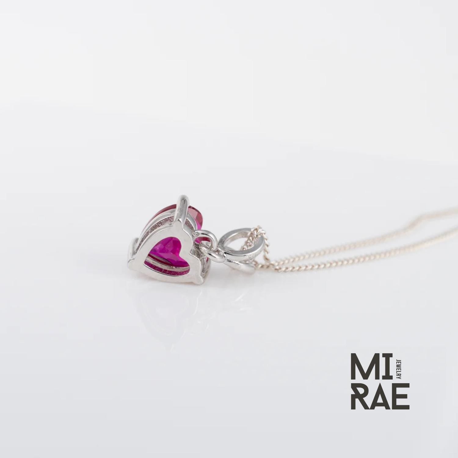 Red Ruby Heart Pendant