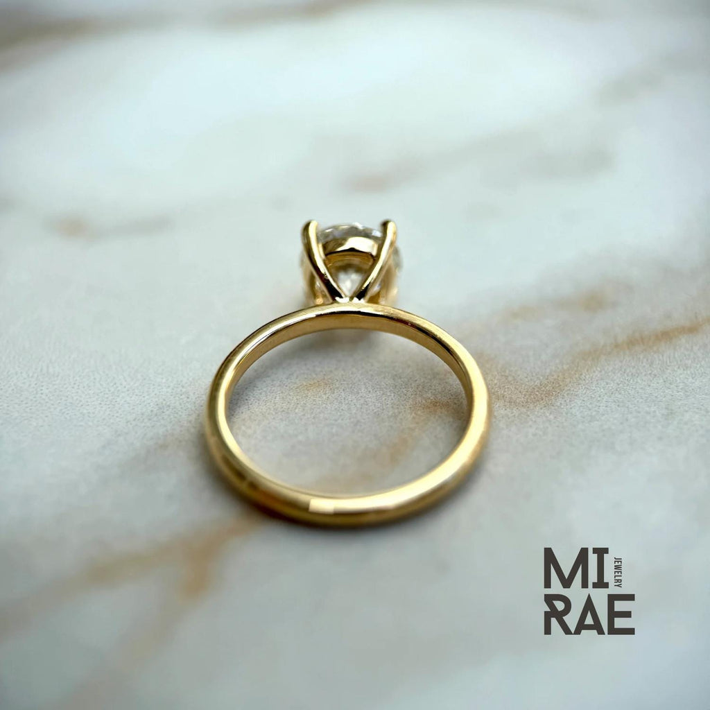 1ct Lab Grown Diamond Engagement Ring – IGI Certified Sustainable 14K Gold Solitaire | Ethical Wedding Ring for Her