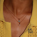 Personalized 10K Gold Marquise Birthstone Pendant: Custom Mother's Necklace