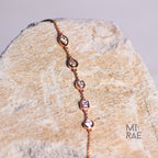 14K Rose Gold Lab Grown Diamond Bracelet: Bezel Set Mix Cut, Ethical Jewelry