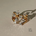 14k Yellow Gold Lab Grown Diamond Ring: Multi-Shape Solaris Design