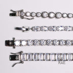 925 Sterling Silver CZ Tennis Bracelet, Minimalist Diamond Chain, Rhodium Plated, Bridesmaid Gift, Wedding Jewelry, Elegant Silver Bracelet