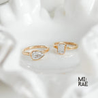 Moissanite Bezel Ring: Multi-Shape 1 Carat, Sterling Silver & 10K Gold