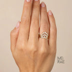 Curved Diamond Wedding Band: 0.25 CTW Lab Grown Diamonds, Solid Gold