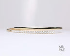 14K Gold Diamond Bangle Bracelet: 1ct Graduated Crossover Design