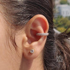 Nebula Diamond Earcuffs | 10K Rose Gold No Piercing Lab Grown Diamond Earcuffs | Custom Fit Luxury White Gold Ear Cuff