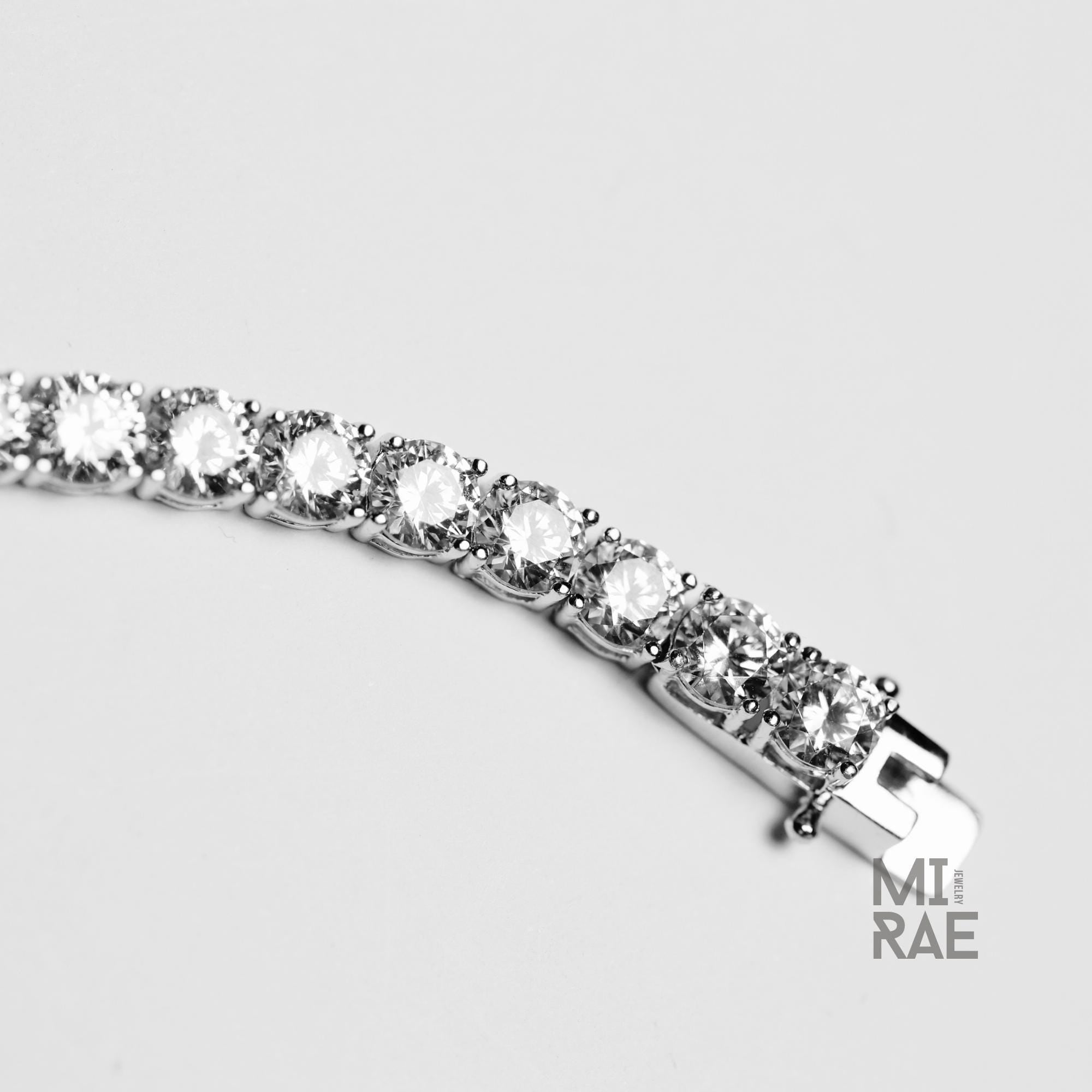 3 mm VVS Lab Diamond Sterling Silver Dainty Tennis Bracelet