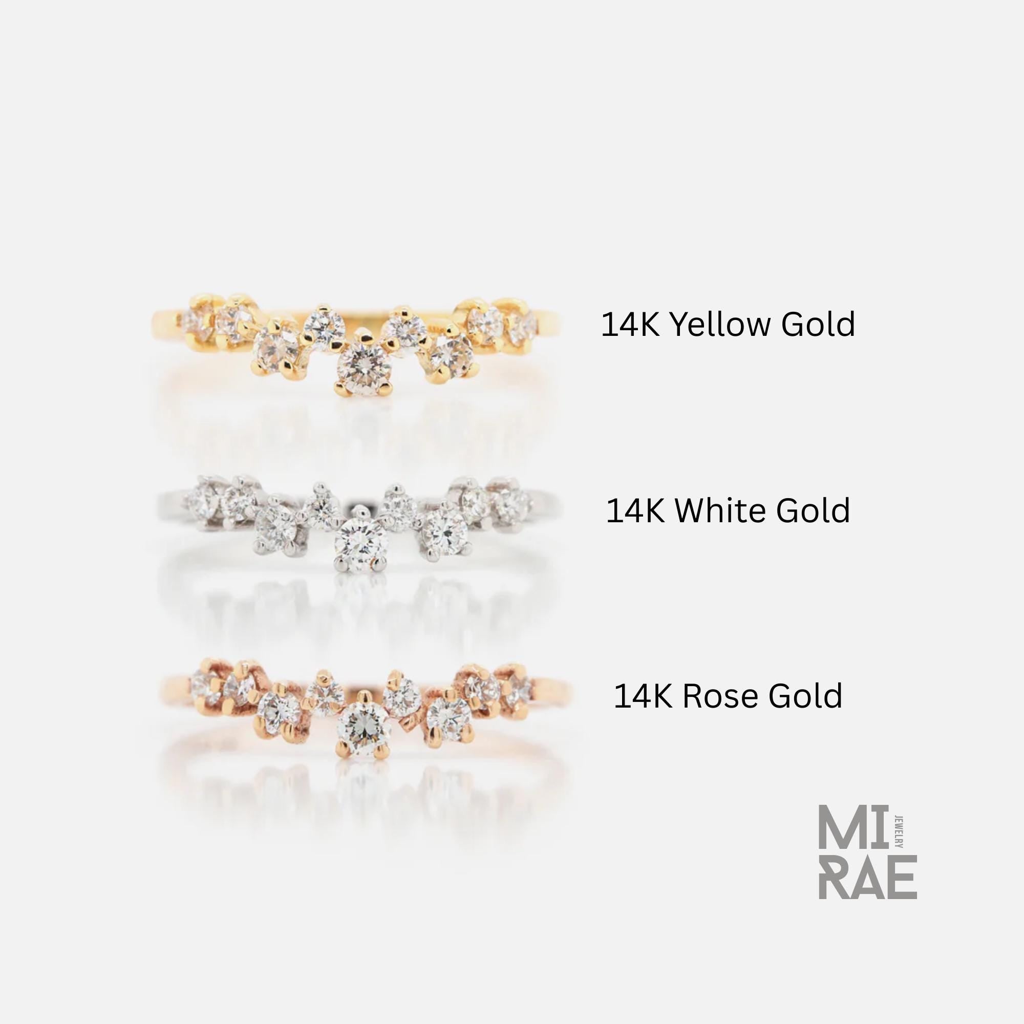 Diamond Stacking Band | Dainty Gold Eternity Ring | Handmade Stackable Ring