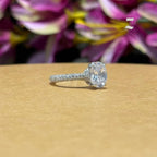 1 Ct Oval Moissanite Engagement Ring: Sterling Silver & 10K Gold