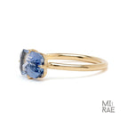 3.00 CT East West Emerald Cut Blue Sapphire Ring | Modern Sapphire Engagement Ring in 14k Gold | Unique Color Change Anniversary Gift