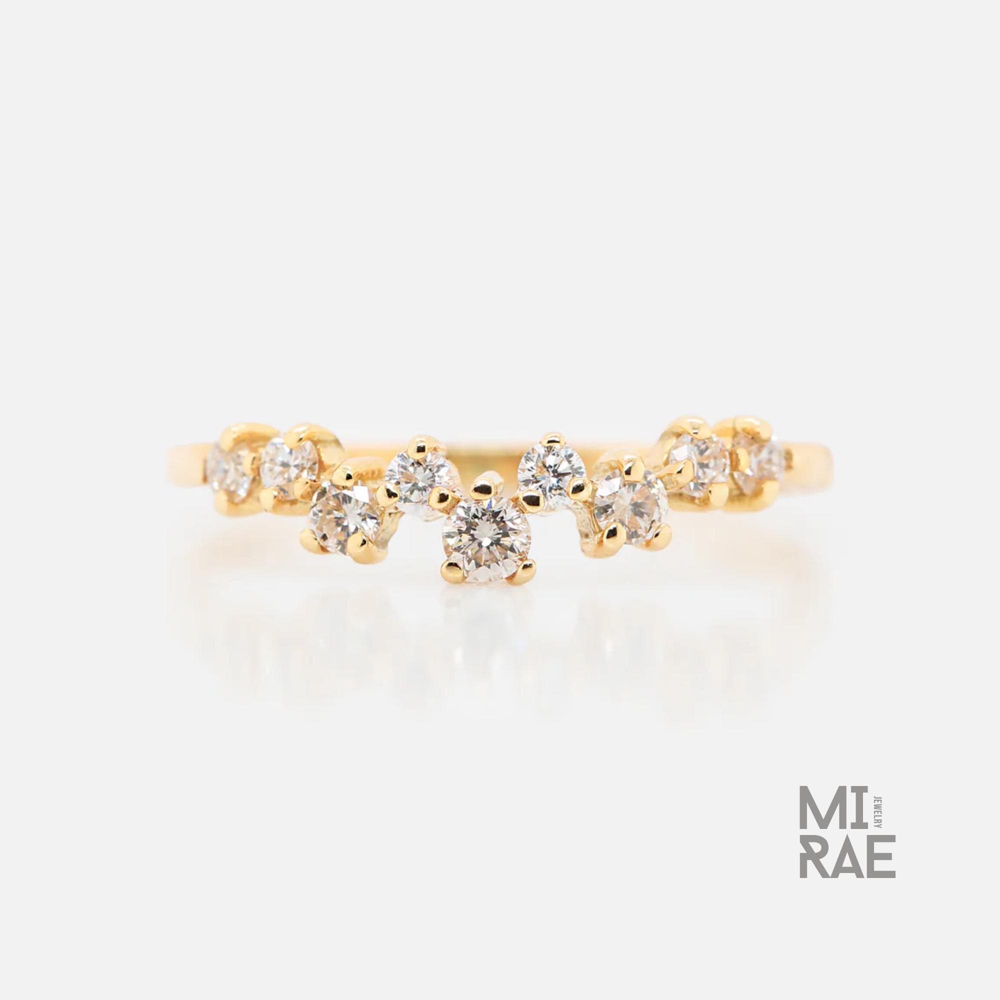 Diamond Stacking Band | Dainty Gold Eternity Ring | Handmade Stackable Ring