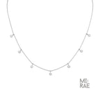 1 Carat Dainty Diamond Choker, Dangling Diamond Necklace, Diamond by the Yard