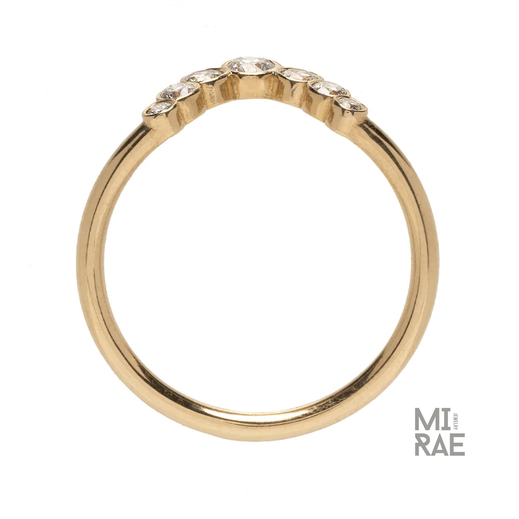 Dainty Lab Grown Diamond Wedding Band: Modern Bezel Stacking Ring